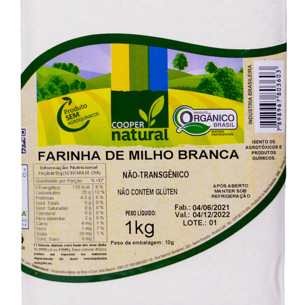 Farinha de Milho Branca 1Kg